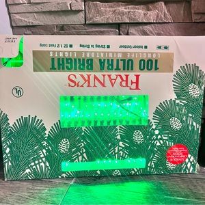 COPY - Vintage FRANKS 100 Ultra Bright Christmas Lights Green New